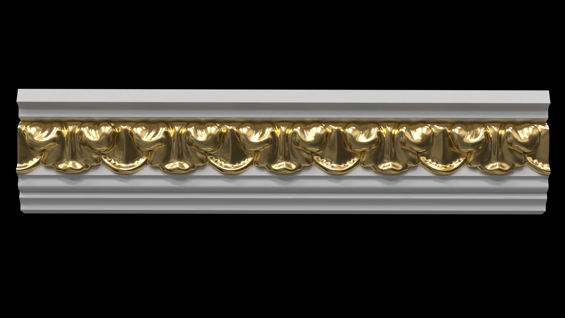 Patterned Cornice Gypsum Plaster DK55 model - TurboSquid 1995499