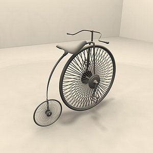 3d model farthing bicycle