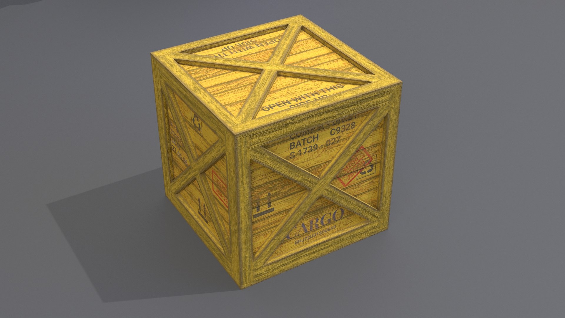3D PBR Lowpoly Wooden Crate Game Ready - TurboSquid 2130922