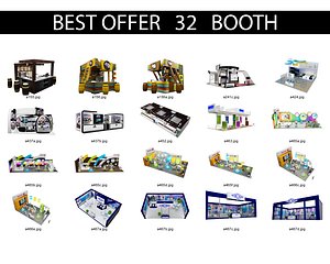 Booth Exhibition Stand X4 3D model