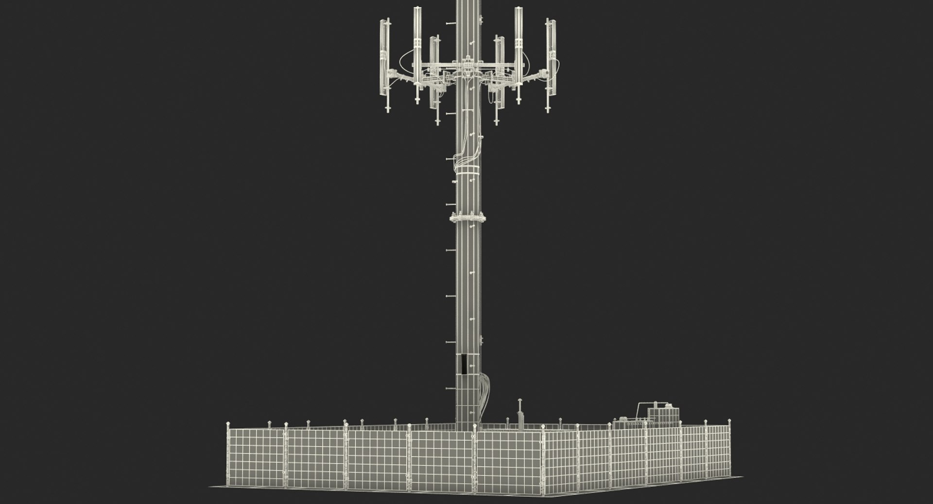 3D Cellular Tower Site Model - TurboSquid 1219492