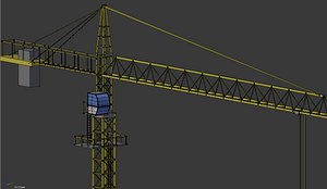3d tower construction crane model