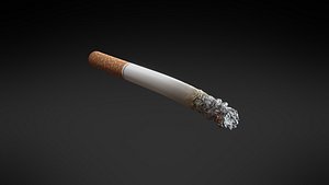 generic cigarette burning smoke 3D model