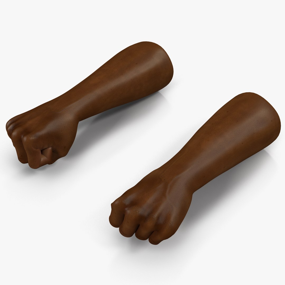 African Man Hands Pose 2 3D Model 3D model preview