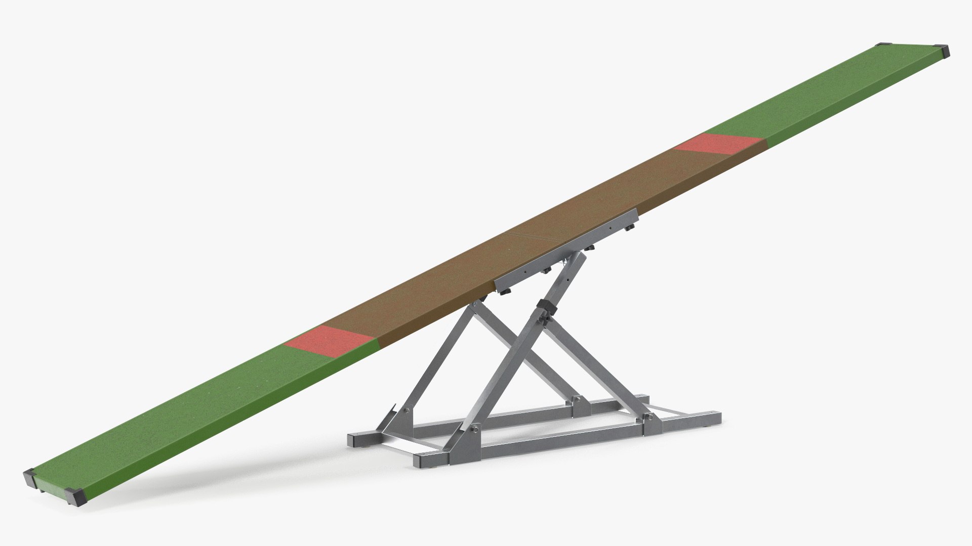 Dog Agility Teeter Green 3D model preview