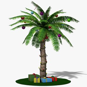 3d christmas palm tree model
