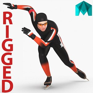 3D speed skater generic 2