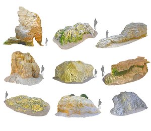rock monument pack 8 3D model