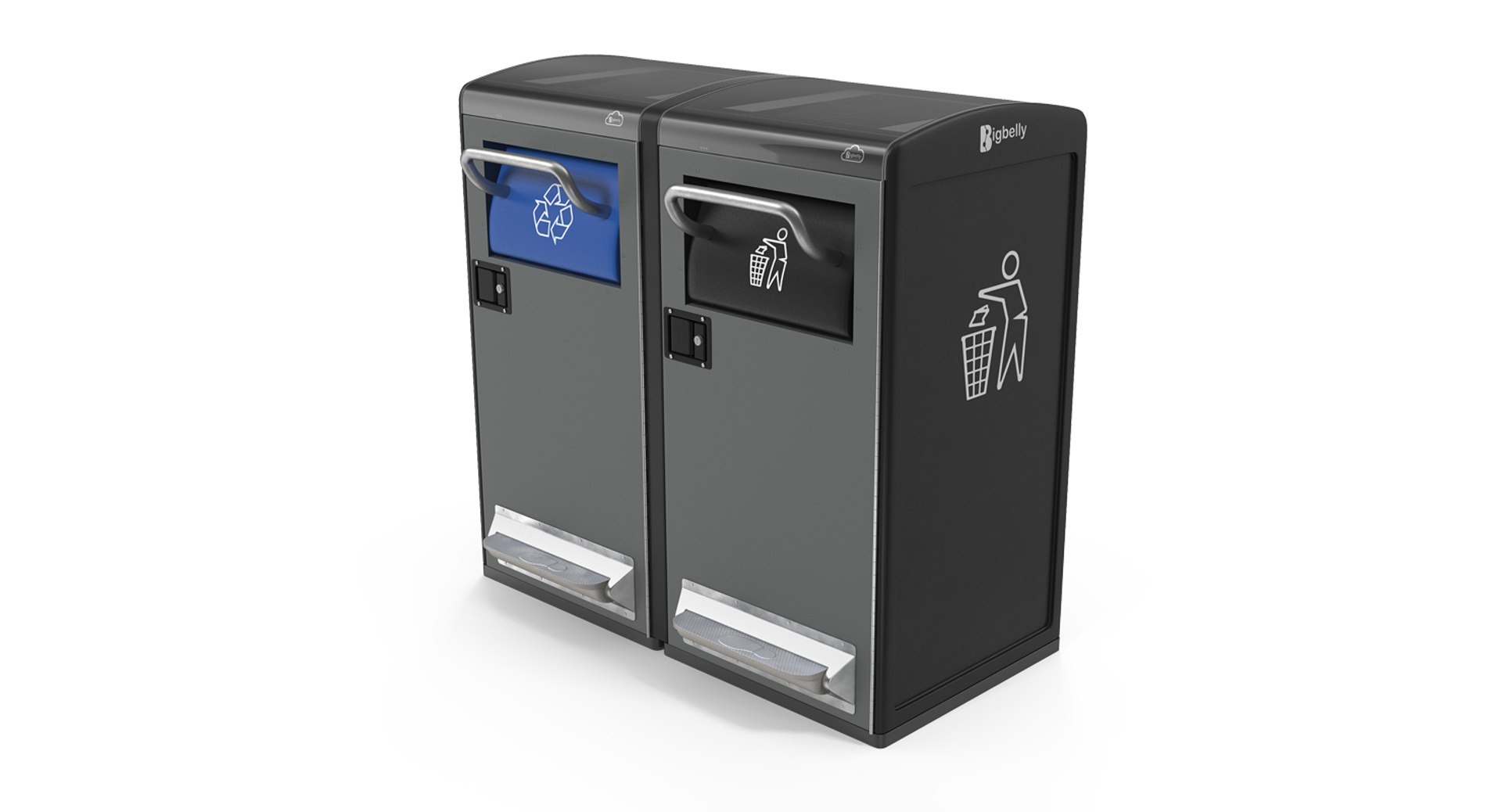 Bigbelly General Waste and Recycling Station 3D Model preview