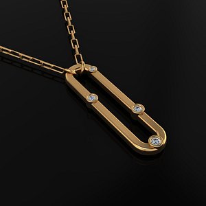 3D model Luxury Diamond Necklace