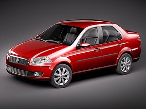 fiat new siena 2009 3d 3ds