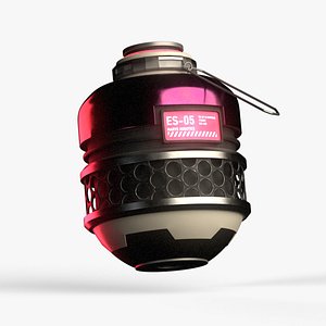 3D model Sci-Fi Grenade 03