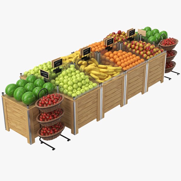 real fruit display 3D model