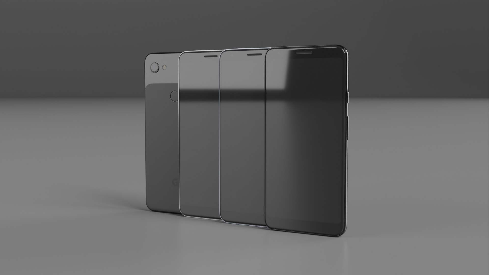 Google Pixel 3a XL All Colors model - TurboSquid 2064019