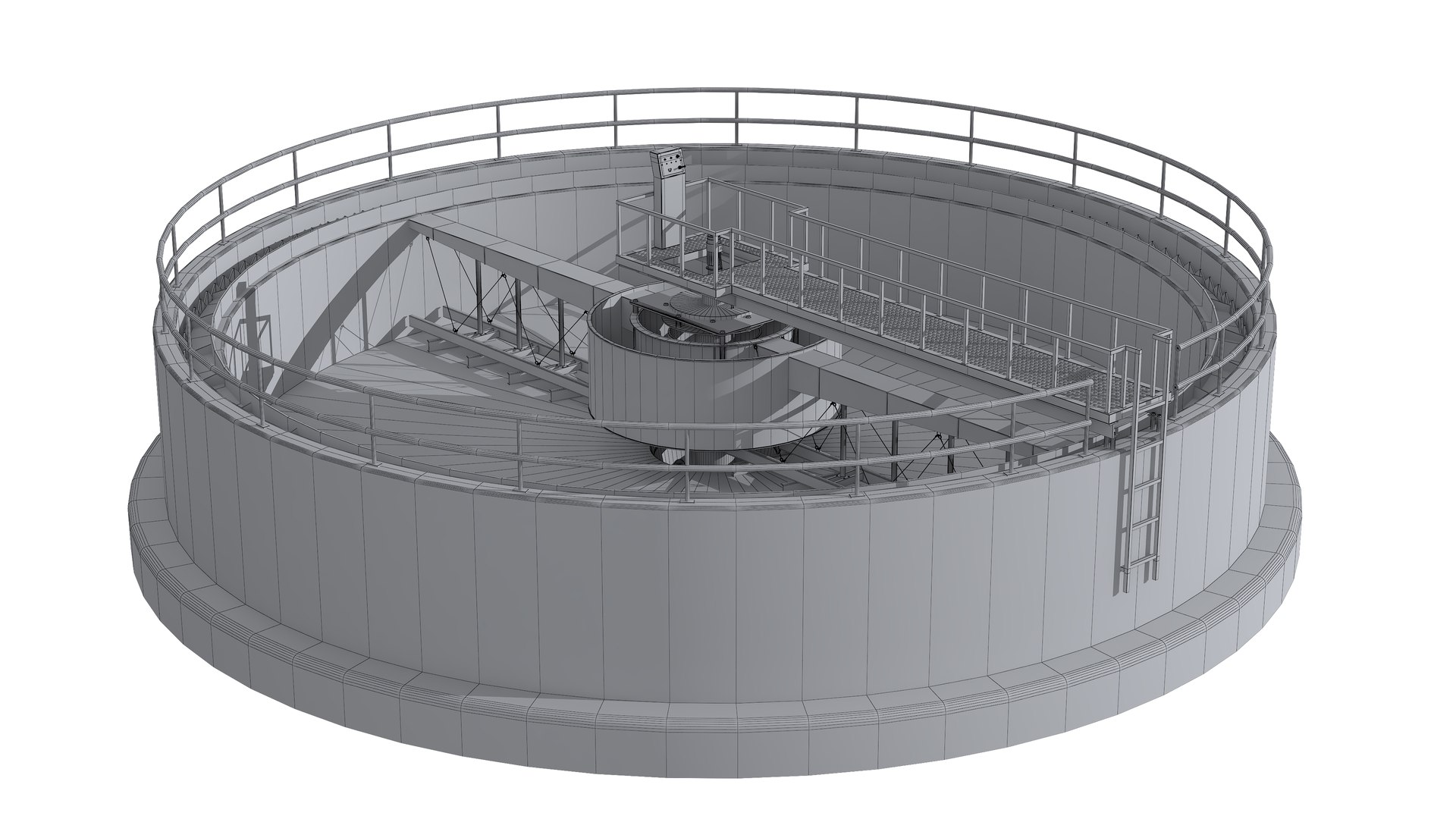 3D Model Water Treatment Clarifier - TurboSquid 2418296