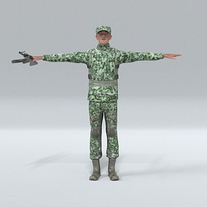 3D laos Russian Mercenary model