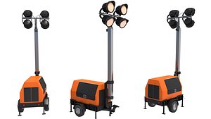 Mobile stadium Light Tower 3D model