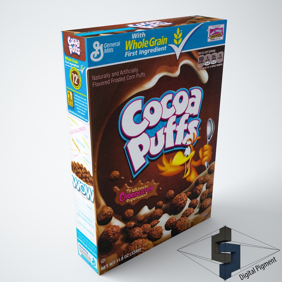 cocoa puffs 3d model