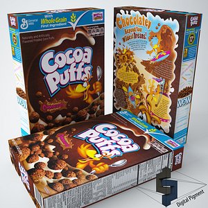 cocoa puffs 3d model