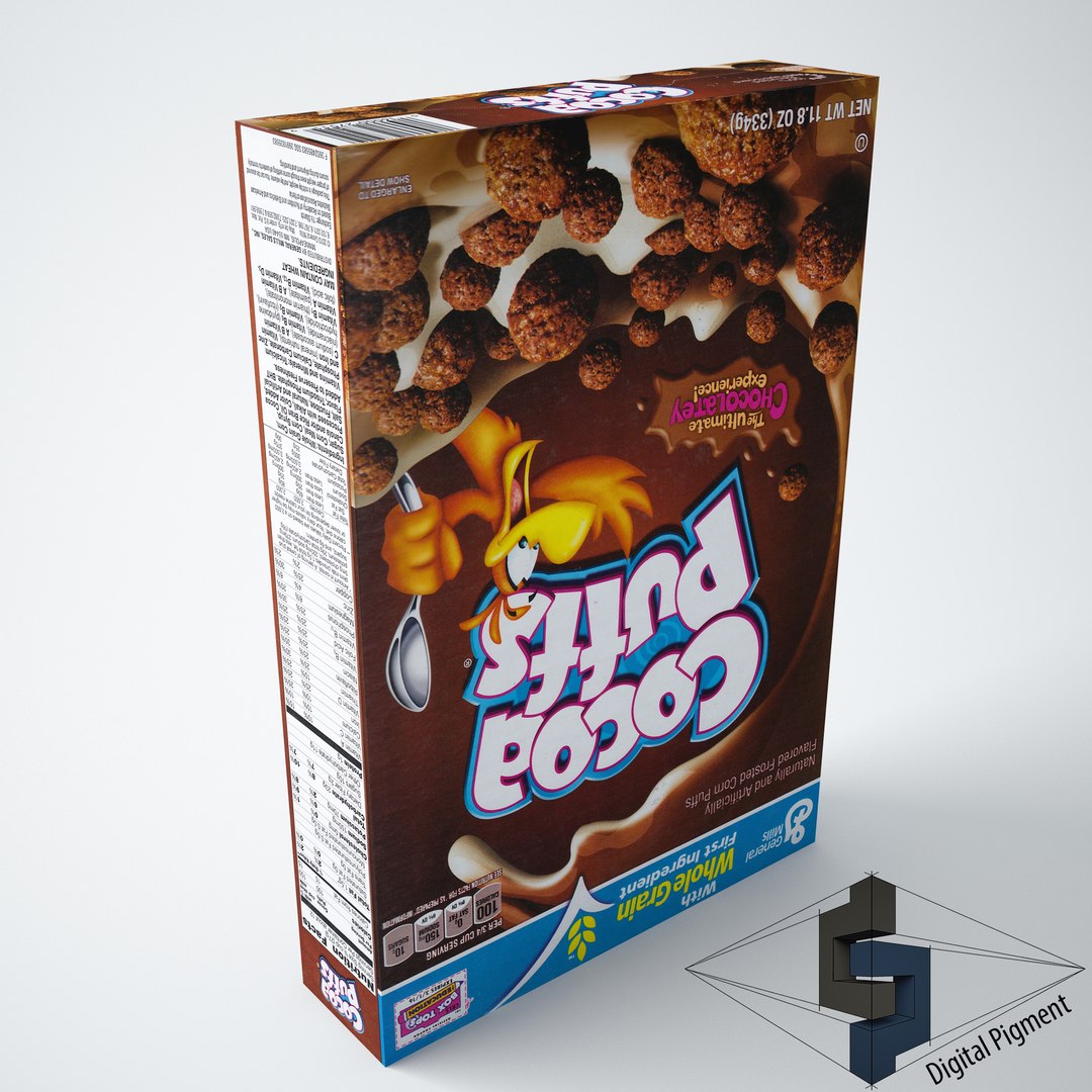 cocoa puffs 3d model