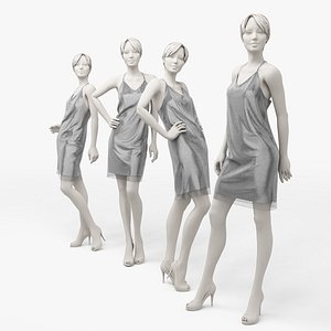 Woman mannequin silver Dress