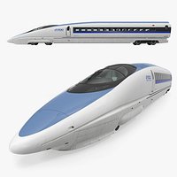 Shinkansen 500 Locomotive 3D Model