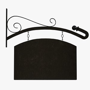 3D curved hanging sign