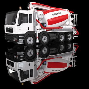 Waitzinger Autobetonpumpen with Mixer