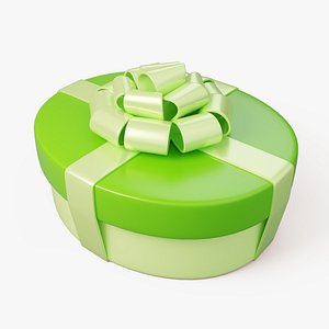 3D model Oval Stylized Gift Box