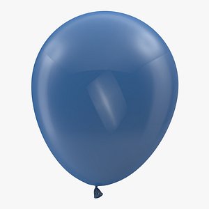 3D blue balloon model