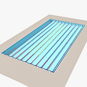 3D Olympic Swimming Pool 02 model