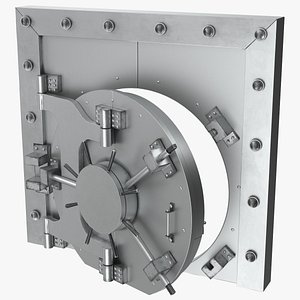 3D Round Bank Vault Door model