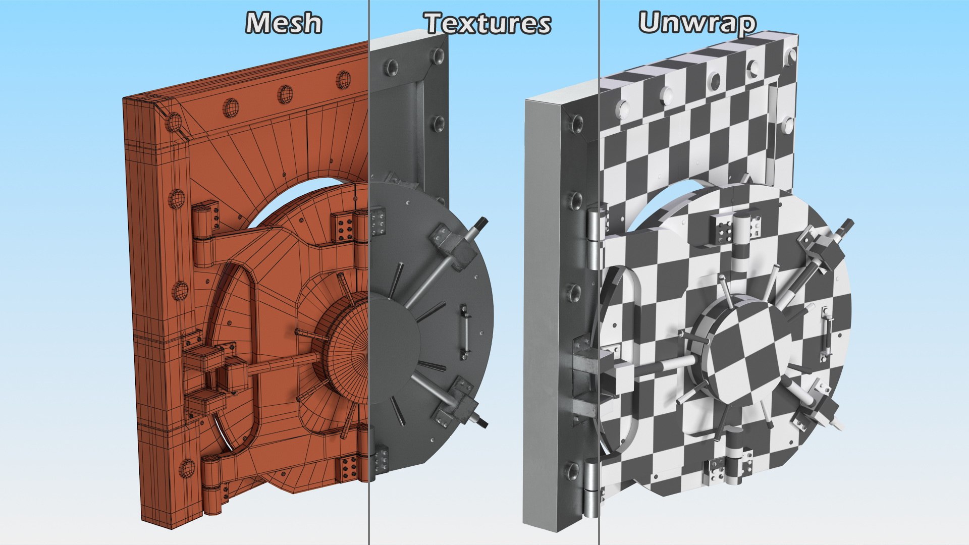3D Round Bank Vault Door model https://p.turbosquid.com/ts-thumb/zg/tCRw1A/OB/roundbankvaultdoormb3dmodel019/jpg/1643786463/1920x1080/fit_q87/f623432459e056946a37c132db99874a777f0d6c/roundbankvaultdoormb3dmodel019.jpg
