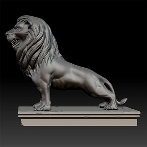 lion statue zbrush 3d 3ds