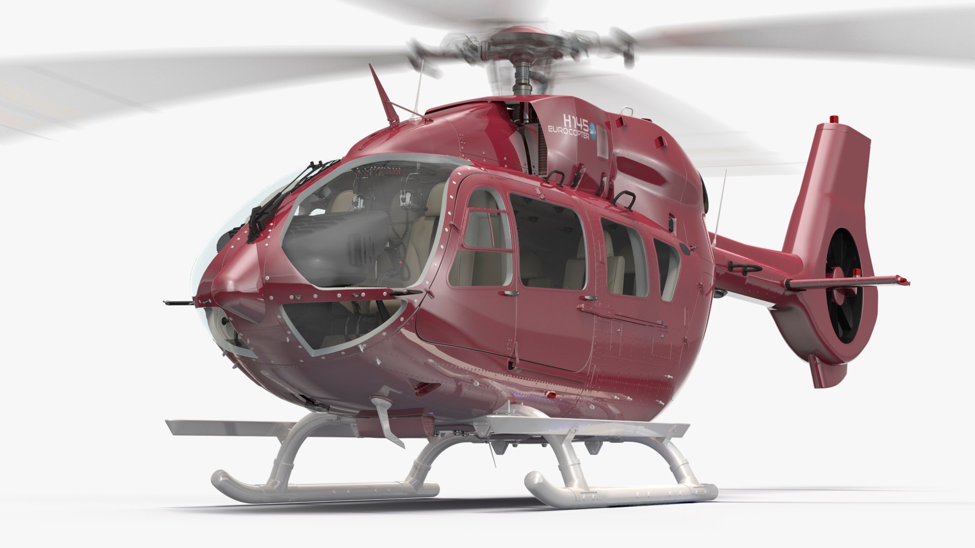Eurocopter H145 Helicopter Rigged 3D model preview