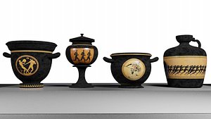 3D greek pottery