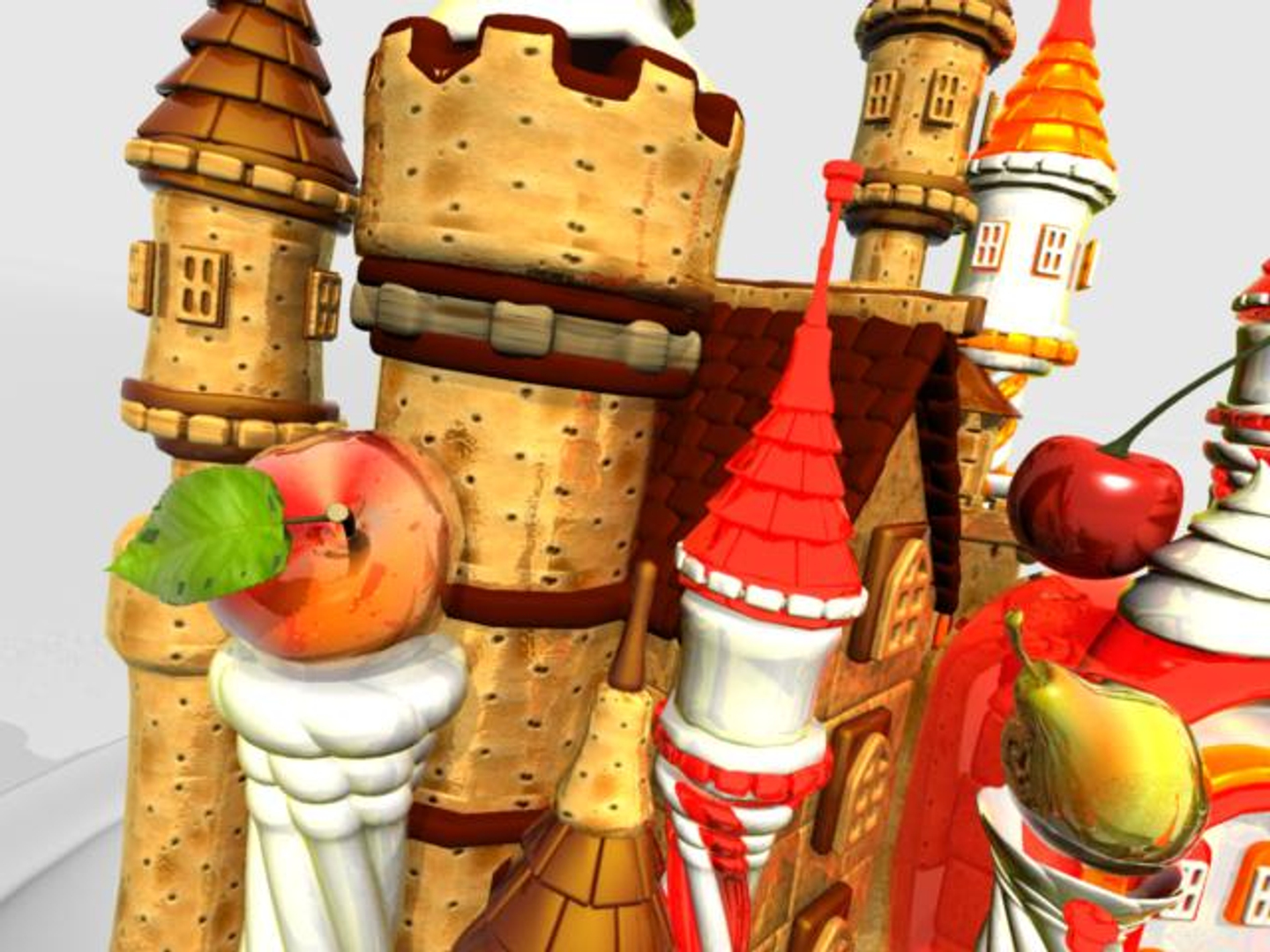 쿠키 캐슬 3D 모델 - TurboSquid 301016
