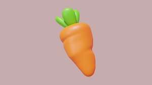 Low Polly Carrot model