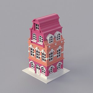 3D model Cartoon Dutch Building 08