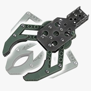 3D rigged robot arm gripper