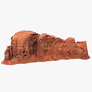3D vast sandstone butte