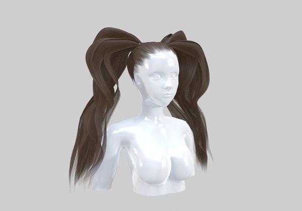 Wavy Female Hairstyle - 3D Model by nickianimations