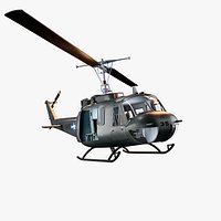 UH1 Huey Inspired Navy Helicopter Game Ready