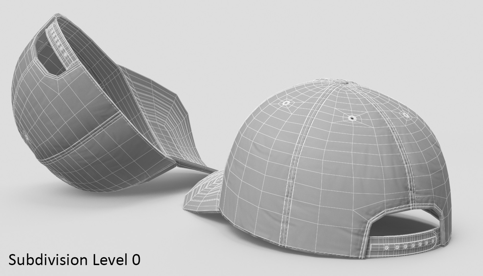 3D polo shirt baseball cap model - TurboSquid 1434883