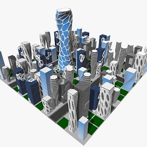 FutCity Futuristic City 3D model