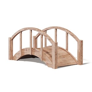small wooden bridge 3D model