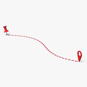 Map Pin Route  Location Pin 3D model