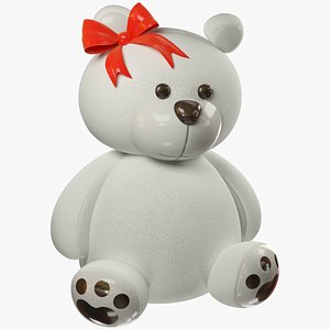 3D stuffed polar bear