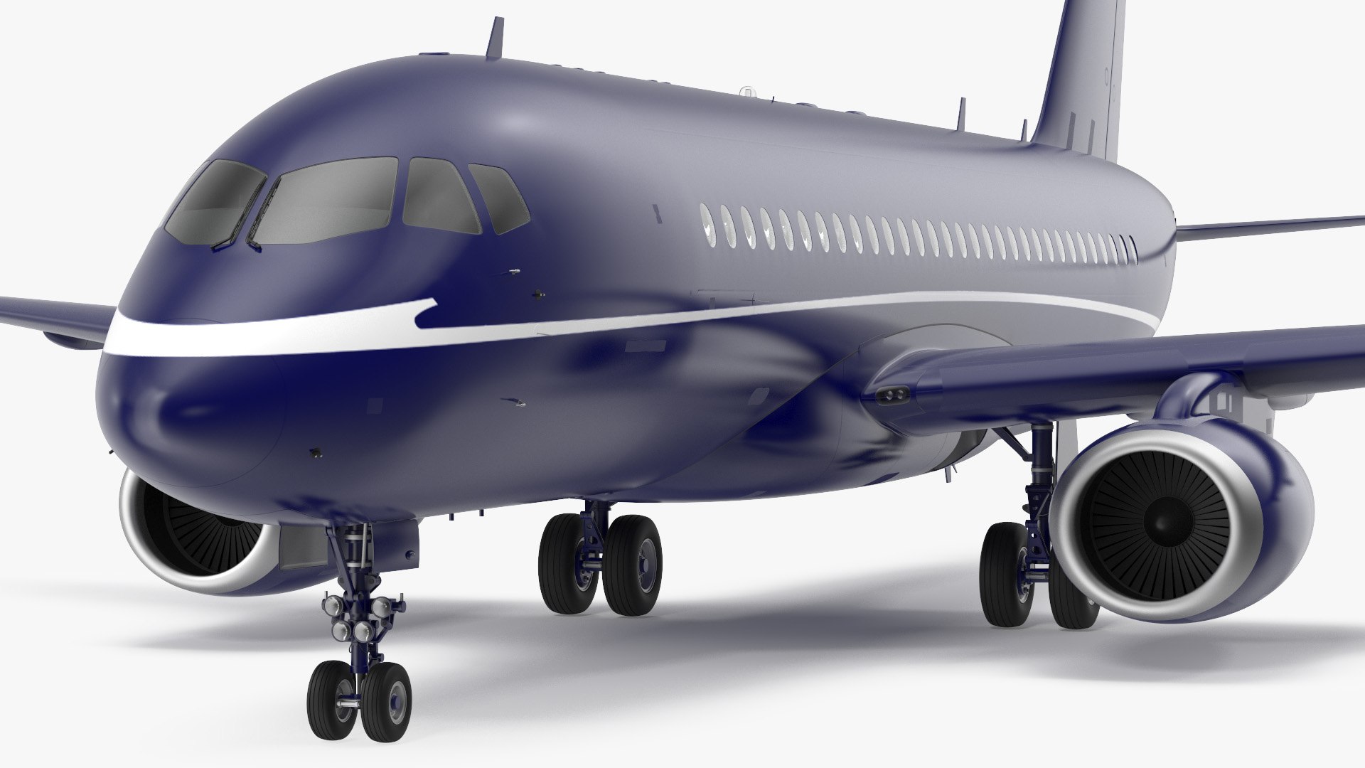 Sukhoi Superjet 100 3D model preview