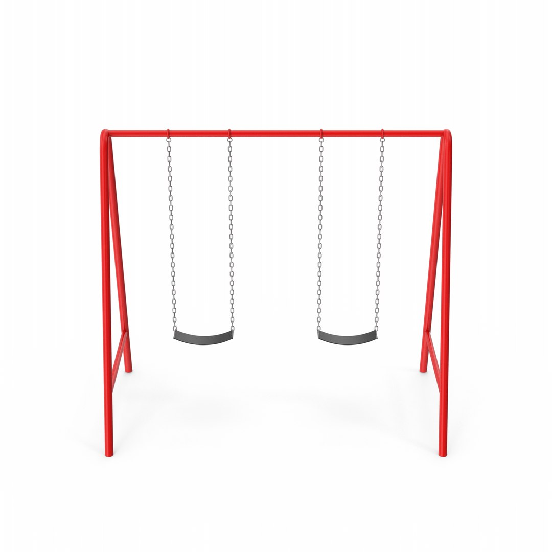 Red Playground Swing 3D - TurboSquid 2183562